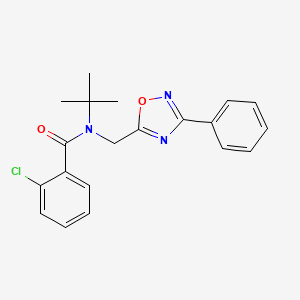 molecular formula C20H20ClN3O2 B5722972 N-tert-butyl-2-chloro-N-[(3-phenyl-1,2,4-oxadiazol-5-yl)methyl]benzamide 