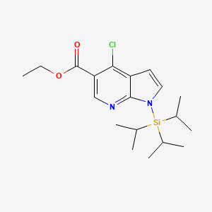 ethyl 4-chloro-1-(triisopropylsilyl)-1H-pyrrolo[2,3-b]pyridine-5-carboxylate