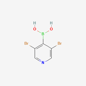 molecular formula C5H4BBr2NO2 B572300 3,5-Dibromopyridine-4-boronic acid CAS No. 1310384-73-6