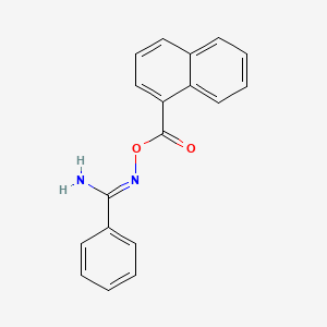 molecular formula C18H14N2O2 B5723094 N'-[(naphthalen-1-ylcarbonyl)oxy]benzenecarboximidamide 