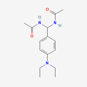 molecular formula C15H23N3O2 B5723117 N-[acetamido-[4-(diethylamino)phenyl]methyl]acetamide 