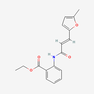 molecular formula C17H17NO4 B5723195 ethyl 2-[[(E)-3-(5-methylfuran-2-yl)prop-2-enoyl]amino]benzoate 