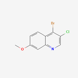 molecular formula C10H7BrClNO B572323 4-Bromo-3-chloro-7-methoxyquinoline CAS No. 1208452-88-3