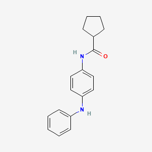 molecular formula C18H20N2O B5723238 N-[4-(phenylamino)phenyl]cyclopentanecarboxamide 