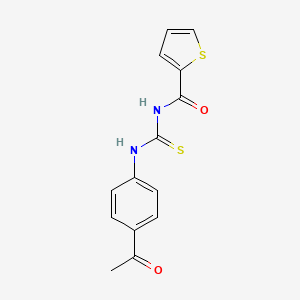 molecular formula C14H12N2O2S2 B5723280 N-[(4-acetylphenyl)carbamothioyl]thiophene-2-carboxamide 