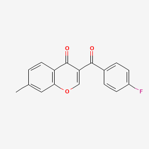 molecular formula C17H11FO3 B5723282 3-(4-Fluorobenzoyl)-7-methylchromen-4-one 