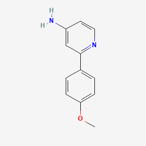 molecular formula C12H12N2O B572329 2-(4-Methoxyphenyl)pyridin-4-amine CAS No. 1215072-60-8