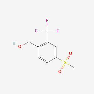 molecular formula C9H9F3O3S B572332 (2-(Trifluoromethyl)-4-(methylsulfonyl)phenyl)methanol CAS No. 1215323-17-3