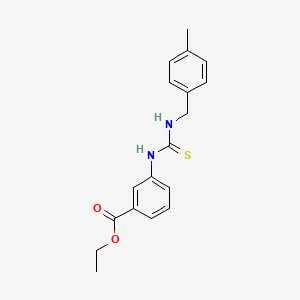 molecular formula C18H20N2O2S B5723390 ethyl 3-({[(4-methylbenzyl)amino]carbonothioyl}amino)benzoate 