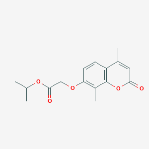molecular formula C16H18O5 B5723452 PROPAN-2-YL 2-[(4,8-DIMETHYL-2-OXO-2H-CHROMEN-7-YL)OXY]ACETATE 