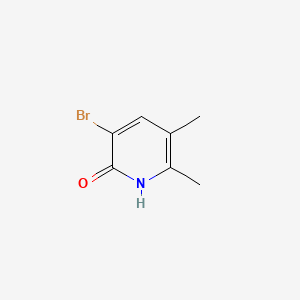 molecular formula C7H8BrNO B572347 3-Bromo-5,6-dimethyl-2(1H)-pyridinone CAS No. 1227465-70-4