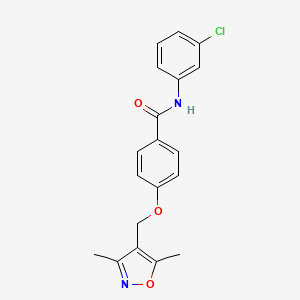 molecular formula C19H17ClN2O3 B5723486 N~1~-(3-CHLOROPHENYL)-4-[(3,5-DIMETHYL-4-ISOXAZOLYL)METHOXY]BENZAMIDE 