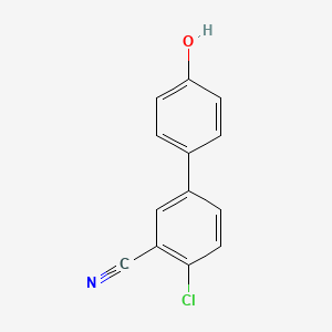 molecular formula C13H8ClNO B572353 4-(4-Chloro-3-cyanophenyl)phenol CAS No. 1261958-08-0
