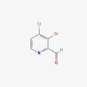 molecular formula C6H3BrClNO B572354 3-Bromo-4-chloropicolinaldehyde CAS No. 1289031-51-1