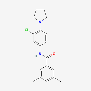 molecular formula C19H21ClN2O B5723582 N-[3-chloro-4-(pyrrolidin-1-yl)phenyl]-3,5-dimethylbenzamide 