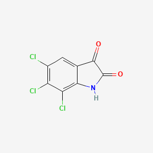 molecular formula C8H2Cl3NO2 B572360 5,6,7-Trichloroisatin CAS No. 1269468-62-3