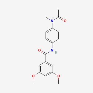 molecular formula C18H20N2O4 B5723614 N-{4-[acetyl(methyl)amino]phenyl}-3,5-dimethoxybenzamide 
