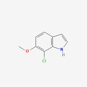 molecular formula C9H8ClNO B572362 7-chloro-6-methoxy-1H-indole CAS No. 1227604-21-8