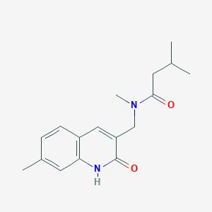 molecular formula C17H22N2O2 B5723663 N-[(2-hydroxy-7-methyl-3-quinolinyl)methyl]-N,3-dimethylbutanamide 