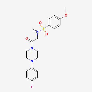 molecular formula C20H24FN3O4S B5723720 N-{2-[4-(4-fluorophenyl)piperazin-1-yl]-2-oxoethyl}-4-methoxy-N-methylbenzenesulfonamide 