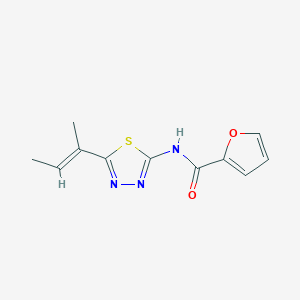 molecular formula C11H11N3O2S B5723757 N-(5-(But-2-en-2-yl)-1,3,4-thiadiazol-2-yl)furan-2-carboxamide 