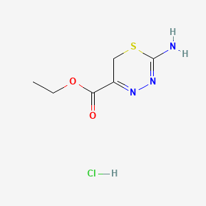 2-Amino-6H-[1,3,4]thiadiazine-5-carboxylic acid ethyl ester hydrochloride