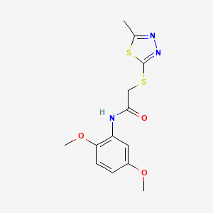 molecular formula C13H15N3O3S2 B5723935 N-(2,5-dimethoxyphenyl)-2-[(5-methyl-1,3,4-thiadiazol-2-yl)sulfanyl]acetamide 