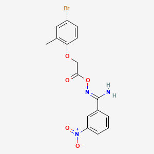 N'-{[(4-bromo-2-methylphenoxy)acetyl]oxy}-3-nitrobenzenecarboximidamide