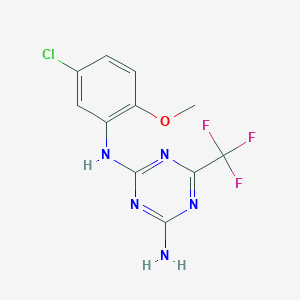 N-(5-chloro-2-methoxyphenyl)-6-(trifluoromethyl)-1,3,5-triazine-2,4-diamine