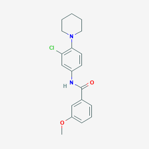 molecular formula C19H21ClN2O2 B5724057 N-[3-chloro-4-(piperidin-1-yl)phenyl]-3-methoxybenzamide 