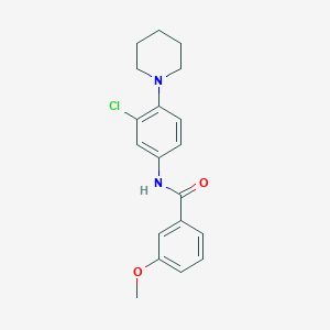 N-[3-chloro-4-(1-piperidinyl)phenyl]-3-methoxybenzamide