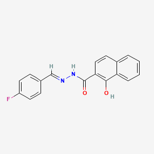 molecular formula C18H13FN2O2 B5724060 N'-(4-fluorobenzylidene)-1-hydroxy-2-naphthohydrazide 