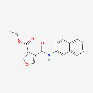 molecular formula C18H15NO4 B5724064 Ethyl 4-(naphthalen-2-ylcarbamoyl)furan-3-carboxylate 