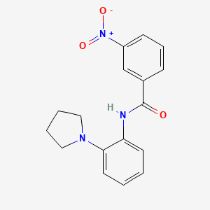 molecular formula C17H17N3O3 B5724176 3-nitro-N-(2-pyrrolidin-1-ylphenyl)benzamide 