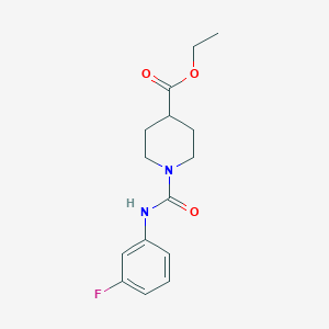molecular formula C15H19FN2O3 B5724193 Ethyl 1-[(3-fluorophenyl)carbamoyl]piperidine-4-carboxylate 