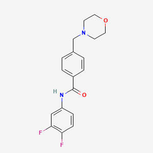 molecular formula C18H18F2N2O2 B5724284 N-(3,4-difluorophenyl)-4-(morpholin-4-ylmethyl)benzamide 
