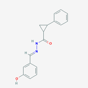 molecular formula C17H16N2O2 B5724402 N'-[(E)-(3-HYDROXYPHENYL)METHYLIDENE]-2-PHENYLCYCLOPROPANE-1-CARBOHYDRAZIDE 