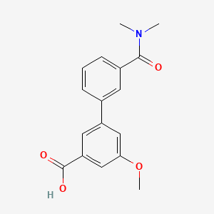 molecular formula C17H17NO4 B572443 3-[3-(N,N-Dimethylaminocarbonyl)phenyl]-5-methoxybenzoic acid CAS No. 1261907-71-4