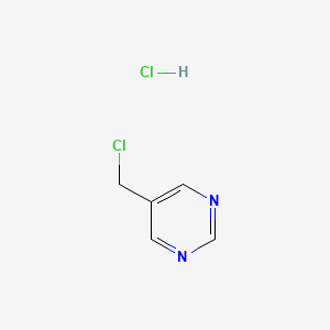 molecular formula C5H6Cl2N2 B572444 5-(Chloromethyl)pyrimidine hydrochloride CAS No. 1337879-54-5