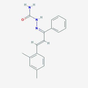 molecular formula C18H19N3O B5724486 (2Z)-2-[(2E)-3-(2,4-dimethylphenyl)-1-phenylprop-2-en-1-ylidene]hydrazinecarboxamide 