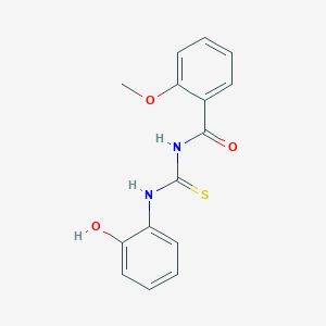 molecular formula C15H14N2O3S B5724561 N-[(2-hydroxyphenyl)carbamothioyl]-2-methoxybenzamide 