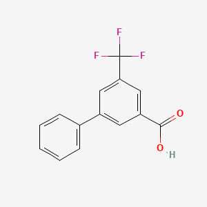 molecular formula C14H9F3O2 B572462 3-Phenyl-5-trifluoromethylbenzoic acid CAS No. 1214343-03-9