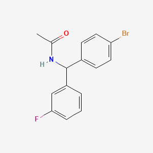 N-[(4-Bromophenyl)(3-fluorophenyl)methyl]acetamide