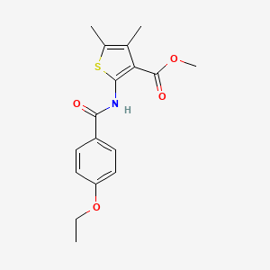 molecular formula C17H19NO4S B5724754 methyl 2-(4-ethoxybenzamido)-4,5-dimethylthiophene-3-carboxylate 