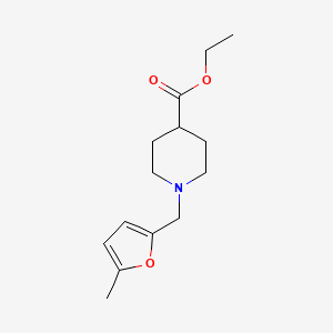 molecular formula C14H21NO3 B5724791 Ethyl 1-[(5-methylfuran-2-yl)methyl]piperidine-4-carboxylate 