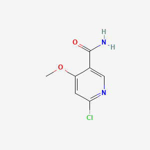 molecular formula C7H7ClN2O2 B572487 6-Chloro-4-methoxynicotinamide CAS No. 1312118-17-4