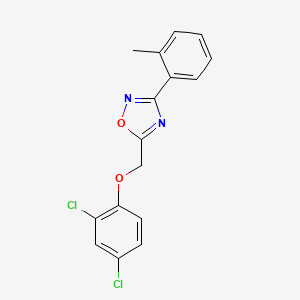 molecular formula C16H12Cl2N2O2 B5724876 5-[(2,4-dichlorophenoxy)methyl]-3-(2-methylphenyl)-1,2,4-oxadiazole 