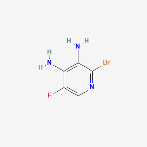 molecular formula C5H5BrFN3 B572489 2-Bromo-5-fluoropyridine-3,4-diamine CAS No. 1227958-29-3