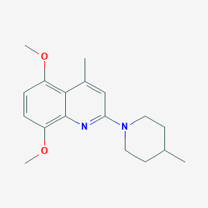 molecular formula C18H24N2O2 B5724890 5,8-Dimethoxy-4-methyl-2-(4-methylpiperidin-1-yl)quinoline 
