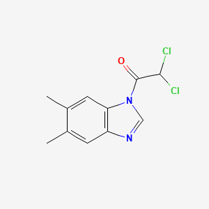 molecular formula C11H10Cl2N2O B5724924 2,2-dichloro-1-(5,6-dimethylbenzimidazol-1-yl)ethanone 